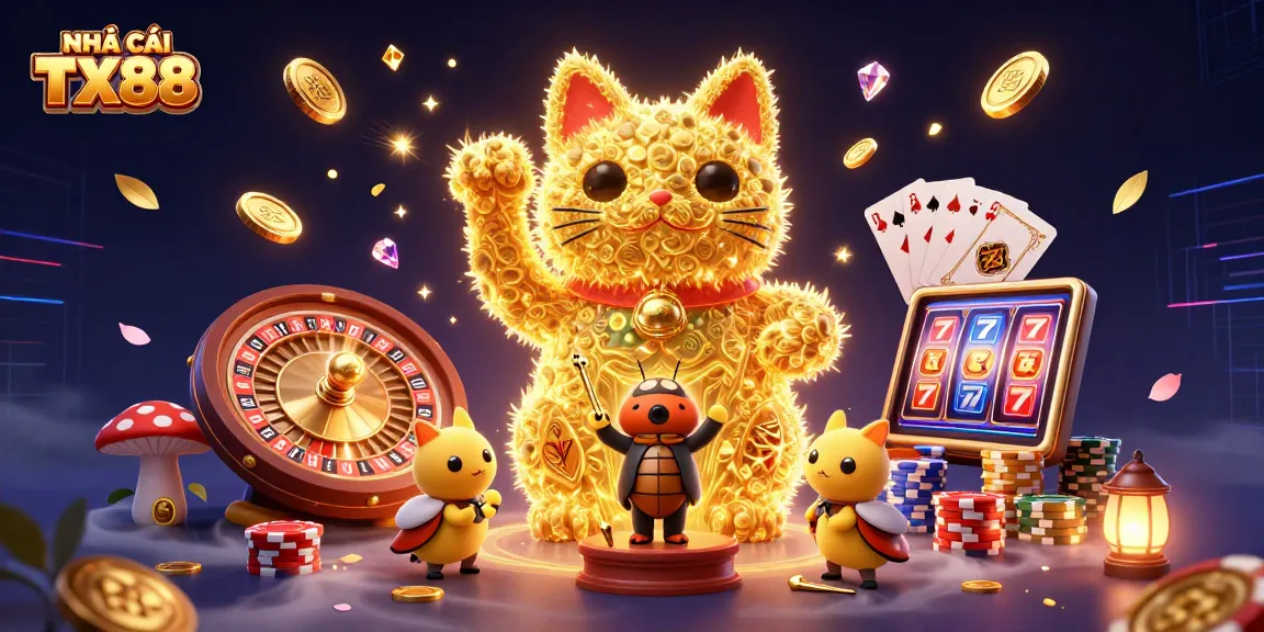 Experience NHÀ CÁI TX88 with vibrant 3D casino scenes bursting with excitement and high-stakes action.