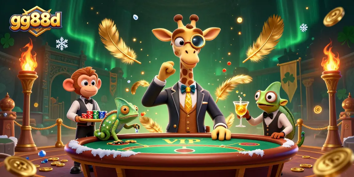 Engage in exciting gameplay at gg88d with a high-roller giraffe and dynamic casino elements.