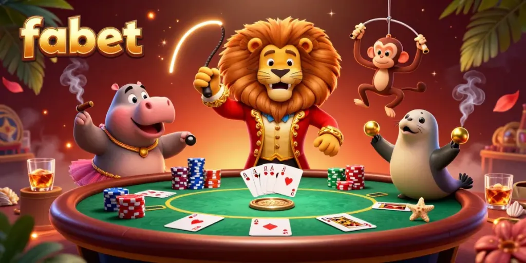Experience the excitement of fabet with vibrant characters and poker elements in a dynamic casino scene.
