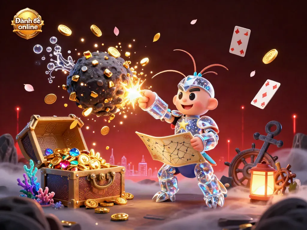 Experience thrilling Đánh đề online action with vibrant 3D fantasy elements and explosive gold coins.