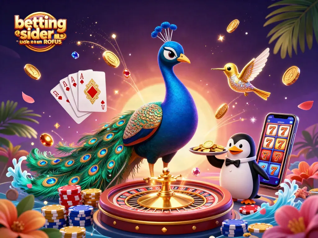 Bettors explore shimmering betting sider uden ROFUS with captivating casino elements and vibrant characters.