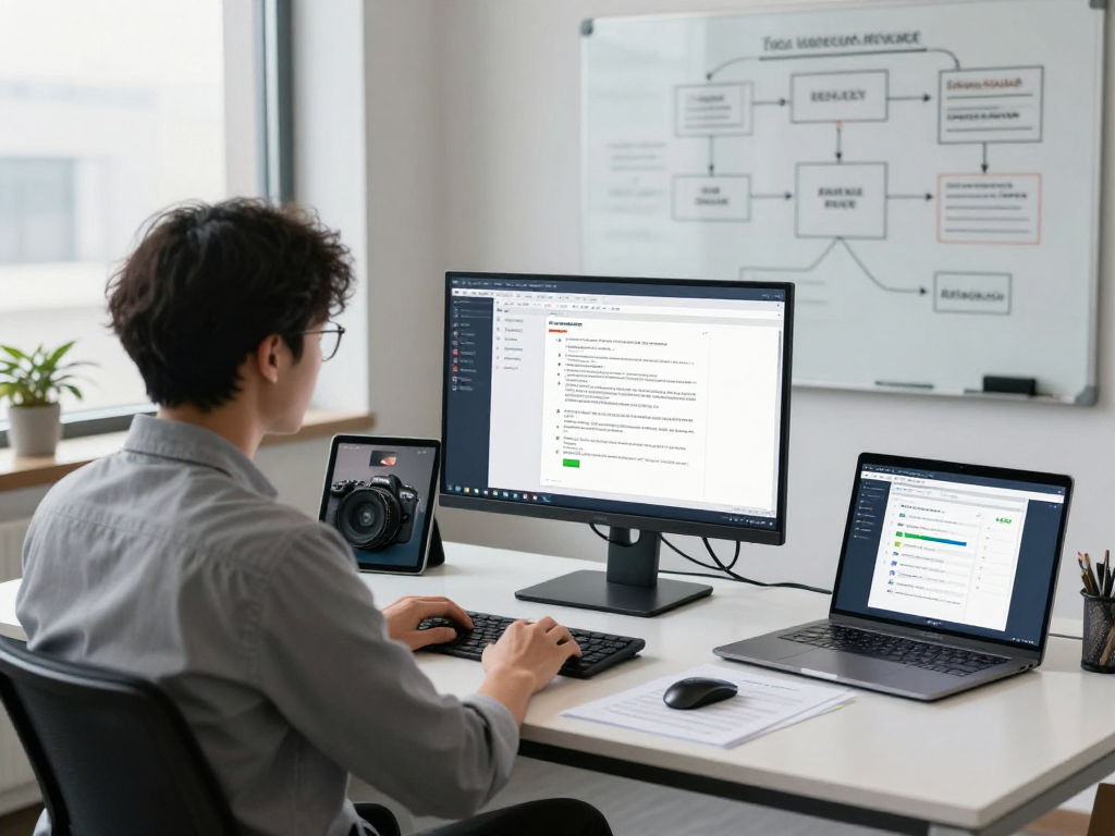 Document fraud detection analysis in a modern office, featuring an analyst reviewing authenticity data and visual indicators.