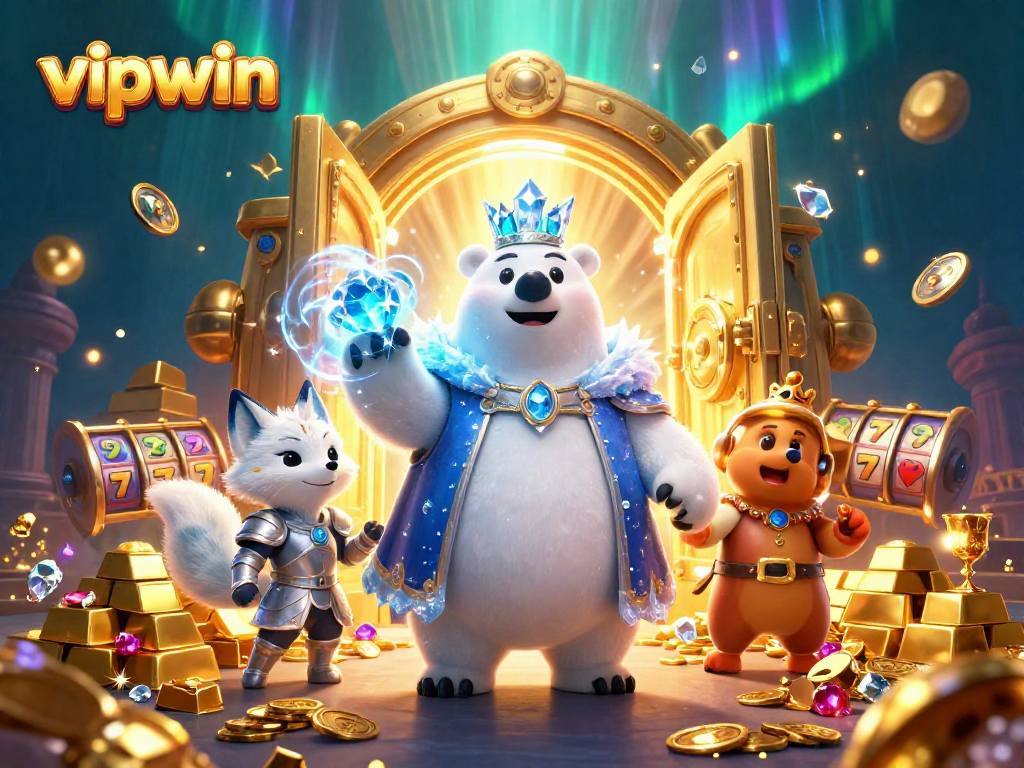 Experience winning at vipwin with dazzling casino treasures and colorful slot games in an enchanting underwater scene.