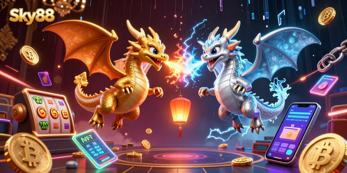 Experience thrilling gameplay at Sky88 with dynamic dragons and vibrant casino elements.