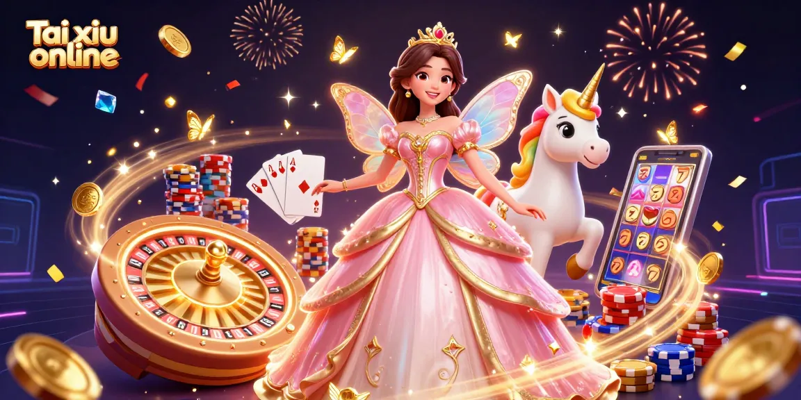 Experience excitement with Tai xiu online as players win big amidst vibrant casino elements and a magical atmosphere.