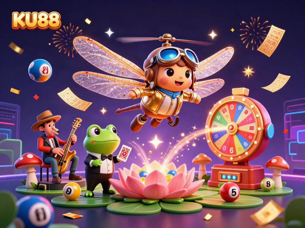 Experience gaming magic at KU88 with unique characters and vibrant casino elements!