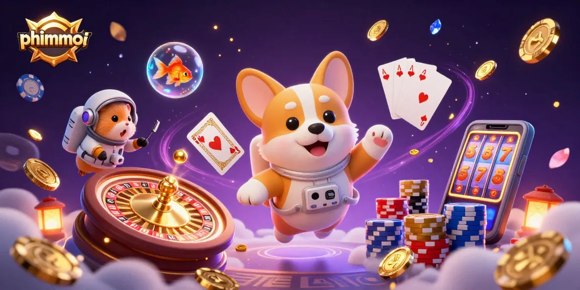 Let loose with phimmoi as the astronaut corgi enjoys casino thrills in zero gravity!