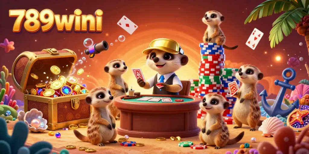 Experience exciting casino adventures with 789winii as meerkats manage a vibrant gaming scene.