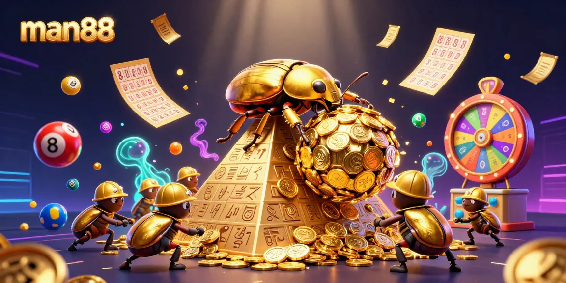 Experience thrilling wins with man88 as golden symbols and lottery balls create excitement.