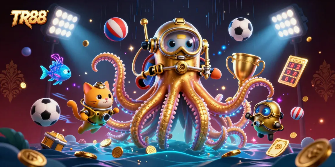 Experience thrilling gameplay at TR88, featuring a vibrant casino scene with iconic characters and gambling elements.