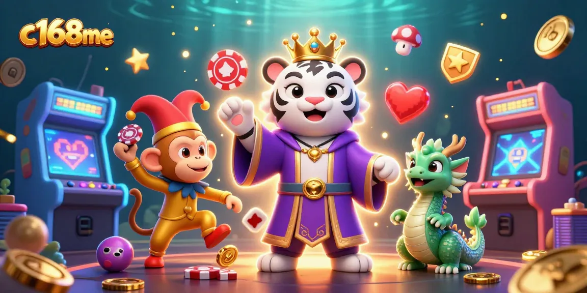 C168me mang đến không khí casino vui nhộn với hổ, khỉ và rồng, hoàn hảo cho những người chơi.