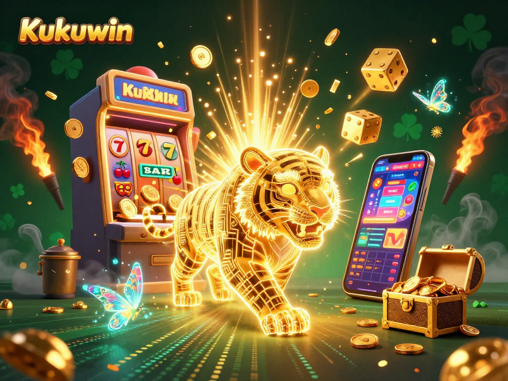 Kukuwin offers an exciting casino experience with vibrant neon graphics and engaging gaming elements.