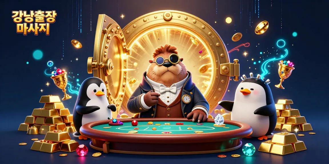 Experience the thrill of 강남출장마사지 with unique characters in an underwater poker scene.