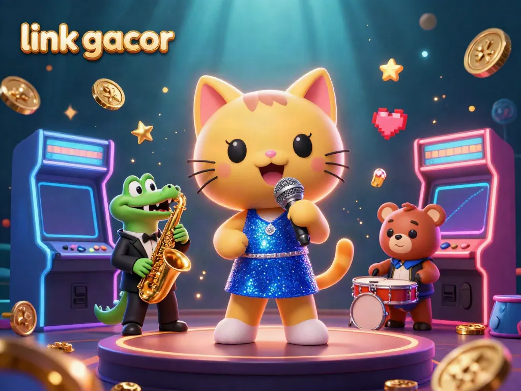 Experience the excitement of winning big with the link gacor visual featuring animated characters in a vibrant casino setting.