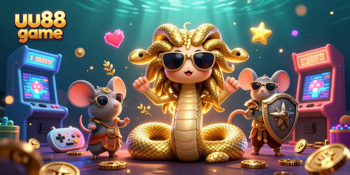 Engage with the uu88 game inside a vibrant 3D casino environment featuring unique characters and gaming elements.