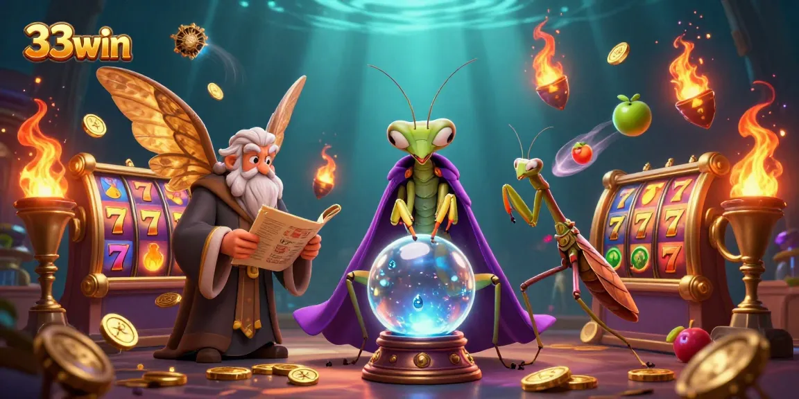 Engage with the vibrant world of 33win featuring a dynamic casino scene with colorful slot reels.