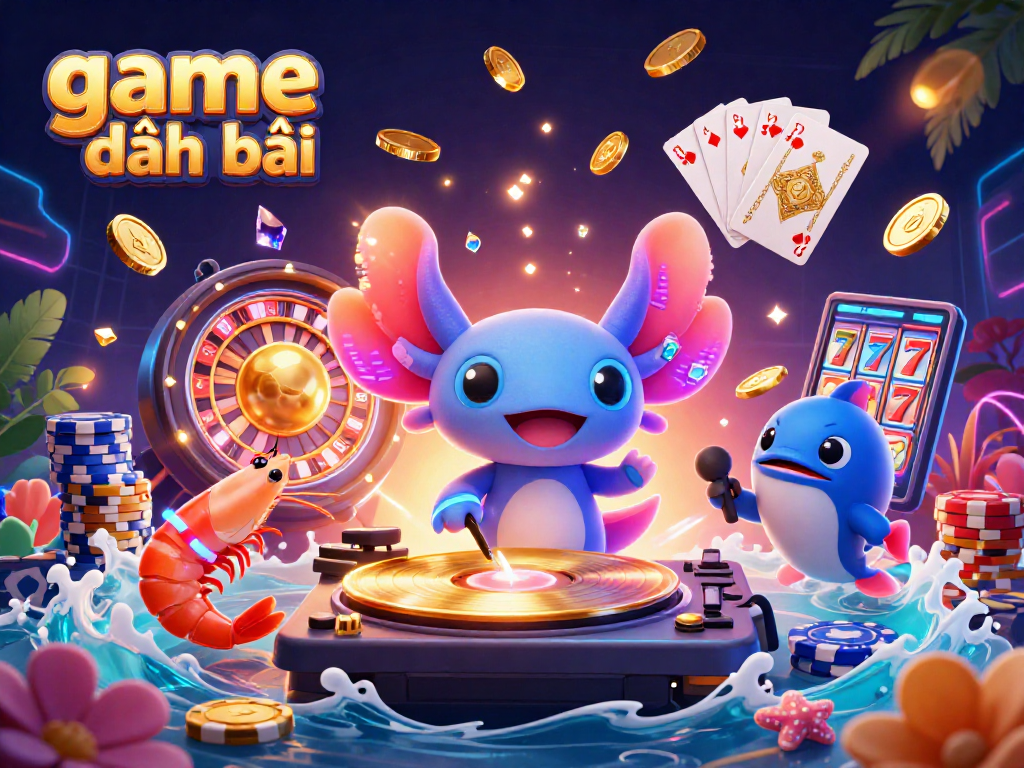 Experience the excitement of game đánh bài with vibrant characters and dynamic casino elements.