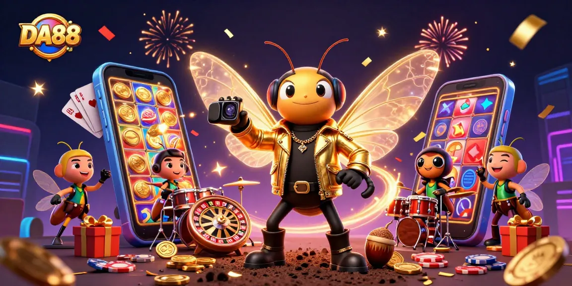 Engage with DA88's exciting casino adventure featuring vibrant characters and games!